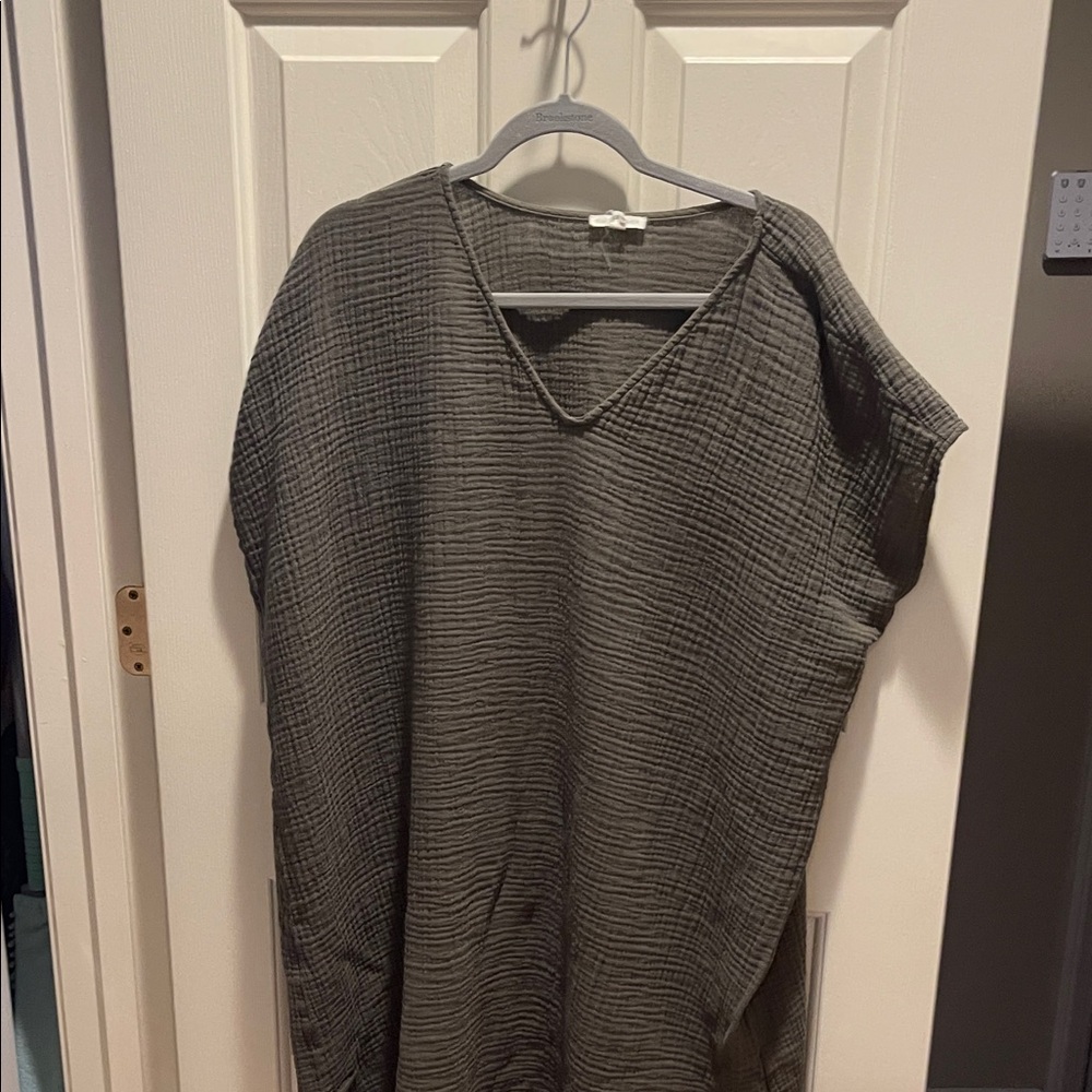 Eileen Fisher Textured greenish gray  Dress